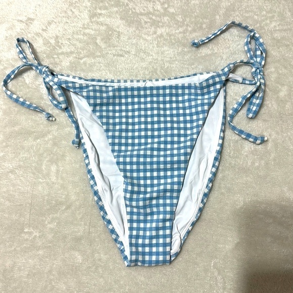 Andie Other - Andie Swim The String Bottom Pool Gingham Size L NWT